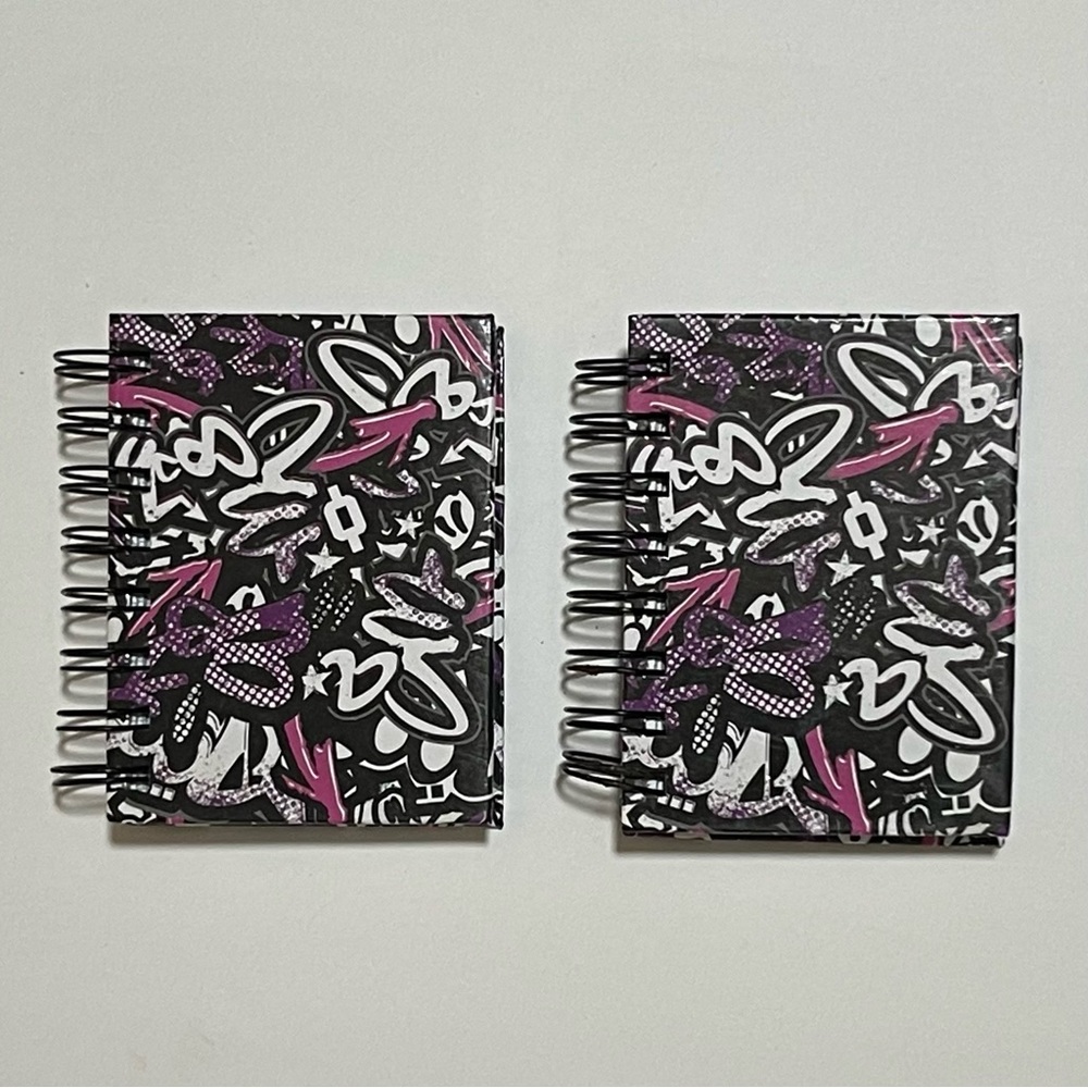 Staples Graffiti Small Spiral Lined Mini Notebook 3.25” x 4.25”